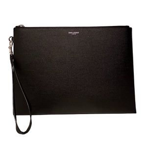 SAINT LAURENT | Logo Zipped Clutch